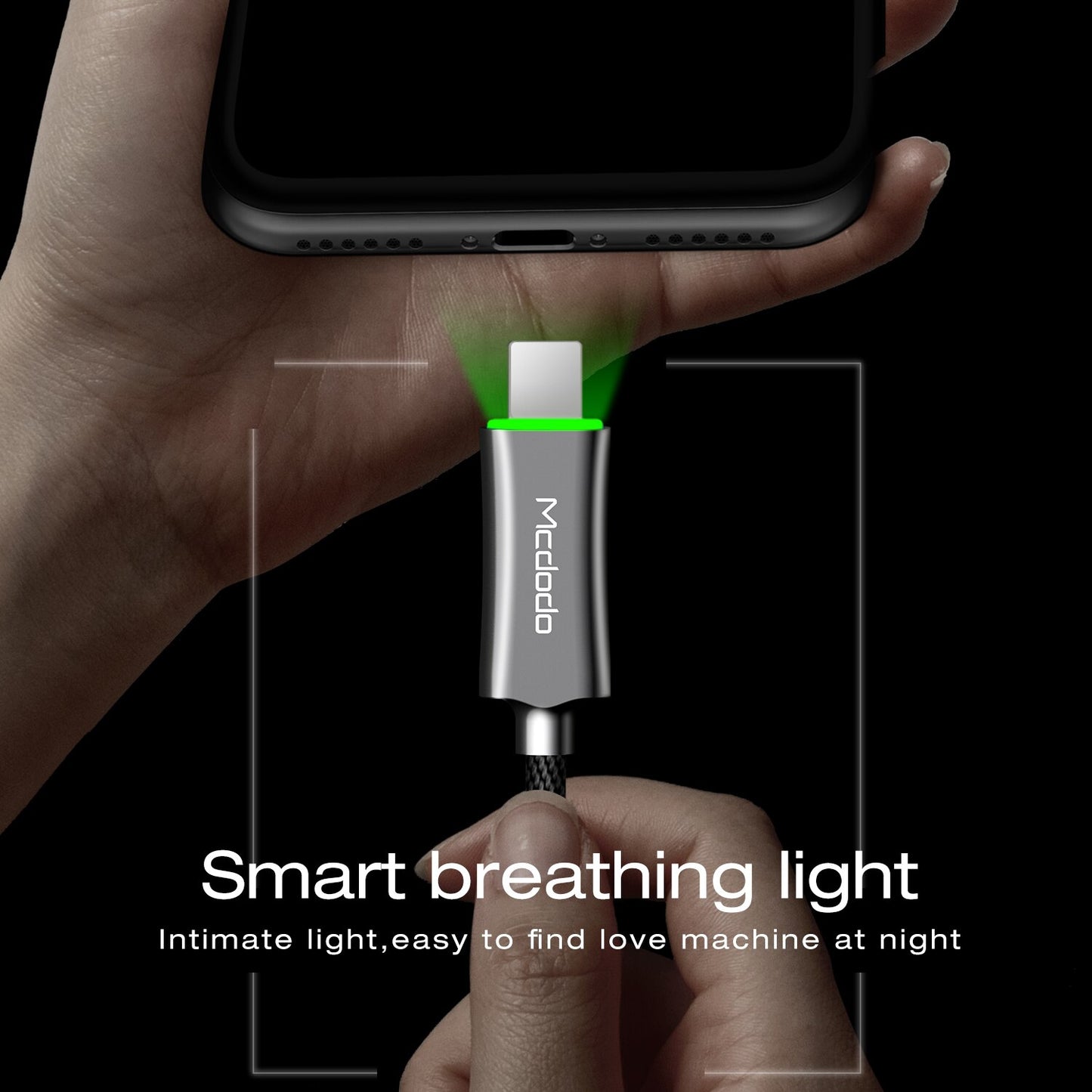 MCDODO Auto Disconnet USB Cable Fast Charging Mobile Phone Charger Data Cord For iPhone 12 11 Pro Max Xs Xr X 8 7 6s 6 Plus iPad