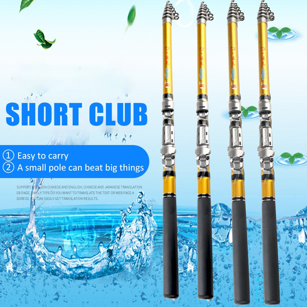Carbon Fiber 1.5/1.8/2.1/2.4M Spinning Fishing Rod M Power Telescopic Rock Fishing Rod Carp Feeder Rod Surf Spinning Rod New