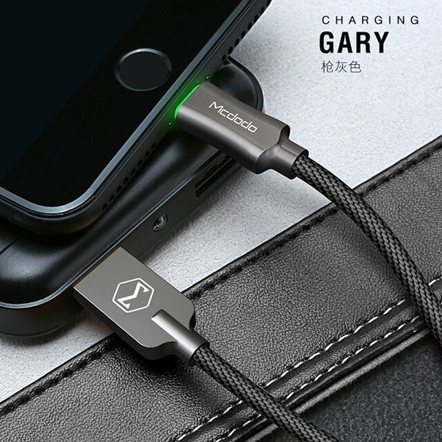MCDODO Auto Disconnet USB Cable Fast Charging Mobile Phone Charger Data Cord For iPhone 12 11 Pro Max Xs Xr X 8 7 6s 6 Plus iPad