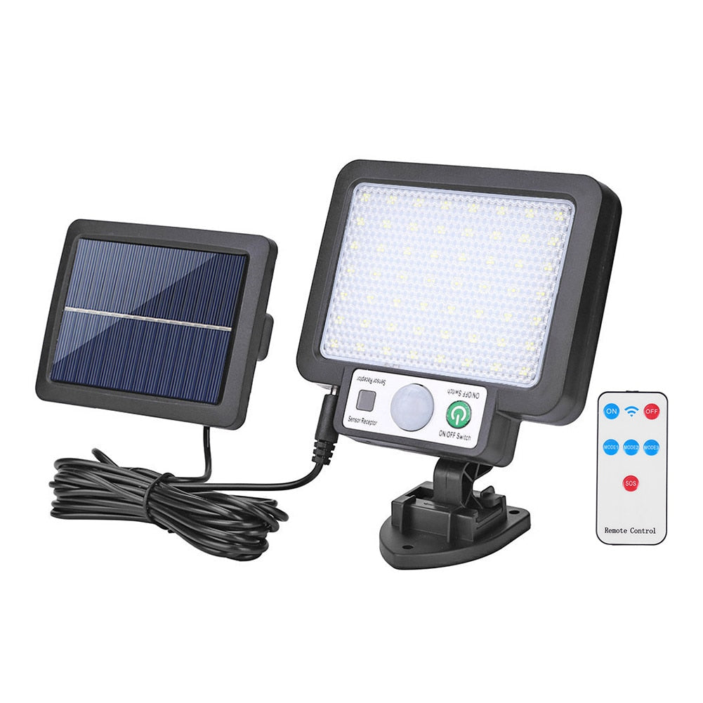Solar LED Light Outdoor Waterproof Lighting Street Light Porch Wall Lamp PIR Motion Sensor Solar Spotlight for Garden Yard Patio