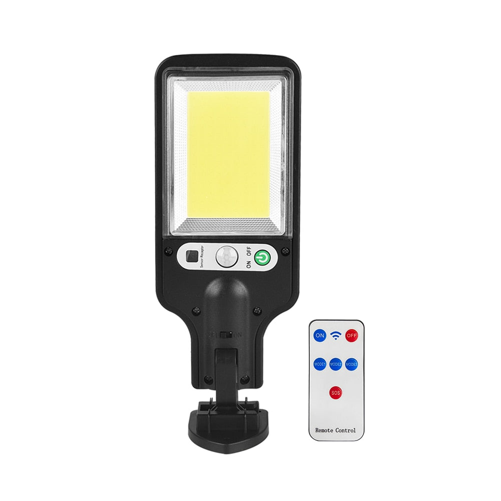 Outdoor LED Solar Street Lights Motion Sensor 117COB Solar Street Light Waterproof 3 Light Mode Wall Lamp For Garden