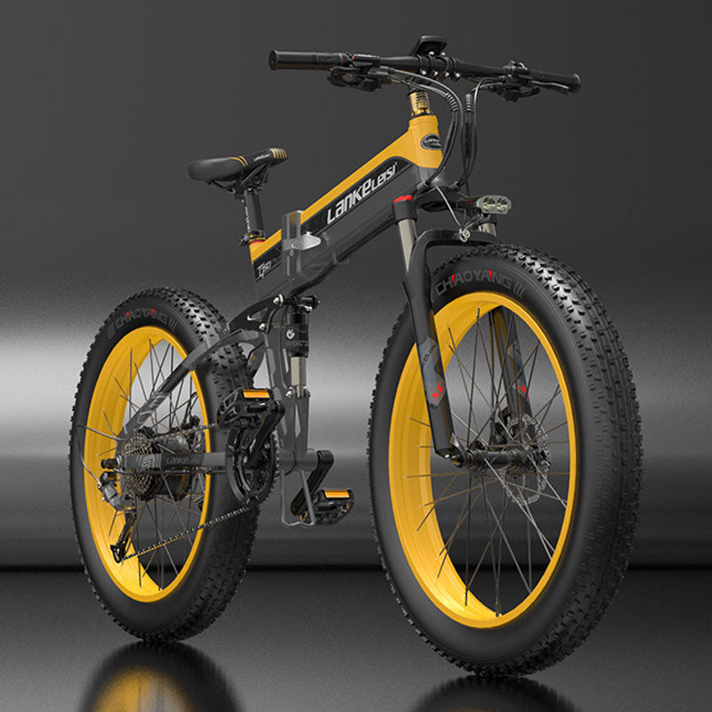 Lankeleisi 1000W Electric Bike Fat Ebike Folding E Bike 48v Electric Mountain Bicycle 26-Inch электрофетбайк Grasa Bicicleta