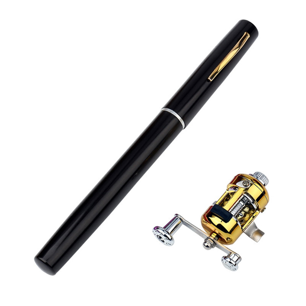 Portable Pocket Telescopic Mini Fishing Rod Pole Pen Shape Folded Fishing Rod Pole Pen Shape Folded River Lake Fishing Rod