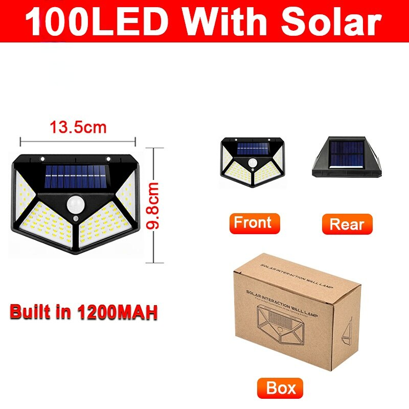 Solar Street Lights Outdoor 108COB Light Control Motion Sensor Dusk to Dawn Security Led Solar Street Light for Square Garden