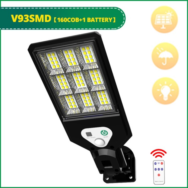 Solar Street Lights Outdoor 108COB Light Control Motion Sensor Dusk to Dawn Security Led Solar Street Light for Square Garden