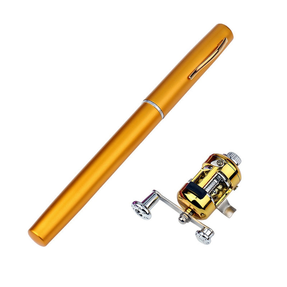 Portable Pocket Telescopic Mini Fishing Rod Pole Pen Shape Folded Fishing Rod Pole Pen Shape Folded River Lake Fishing Rod
