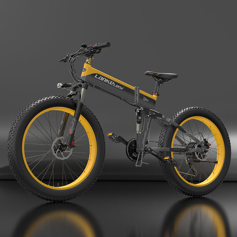 Lankeleisi 1000W Electric Bike Fat Ebike Folding E Bike 48v Electric Mountain Bicycle 26-Inch электрофетбайк Grasa Bicicleta
