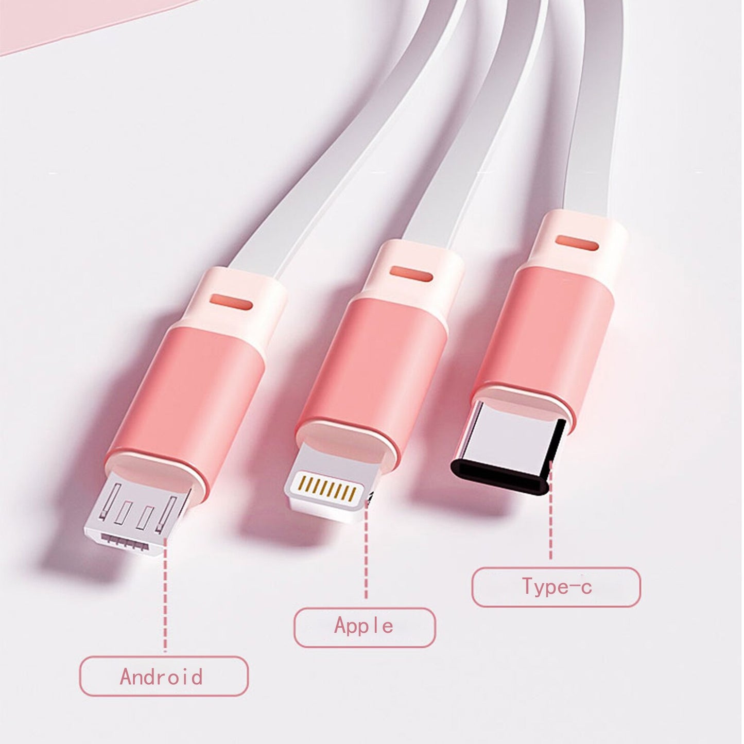 Miffy Retractable Charging Cable 3 in 1 USB C Cable for iPhone 13 14 Charger USB Type C Fast Charging for 14Pro Samsung Xiaomi
