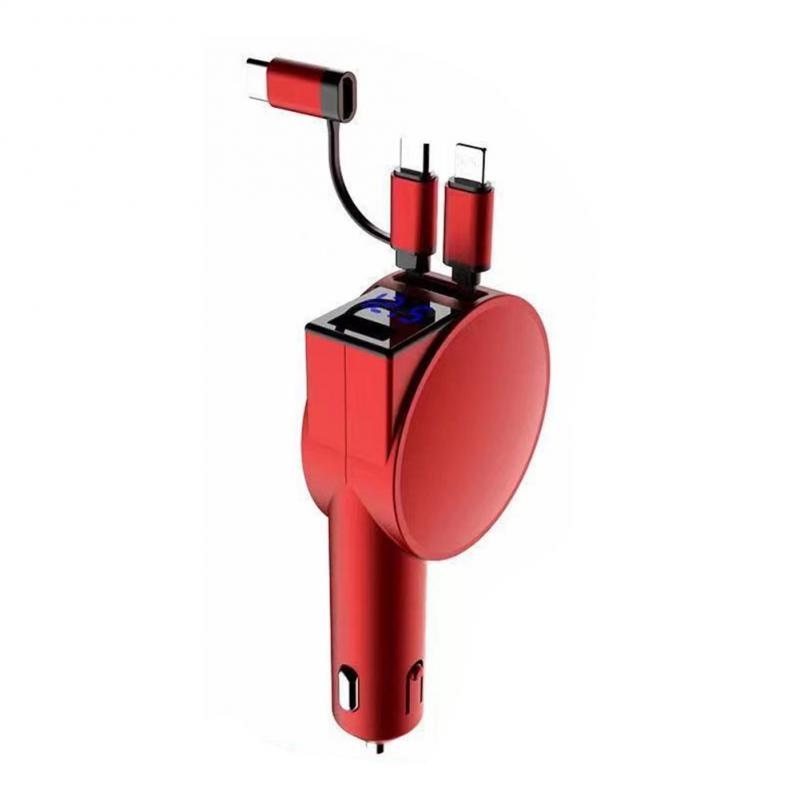3-in-1 Retractable Car Charger Universal Charging Cables For IPhone IOS Android Huawei Samsung Xiaomi Telescopic Charge Cord