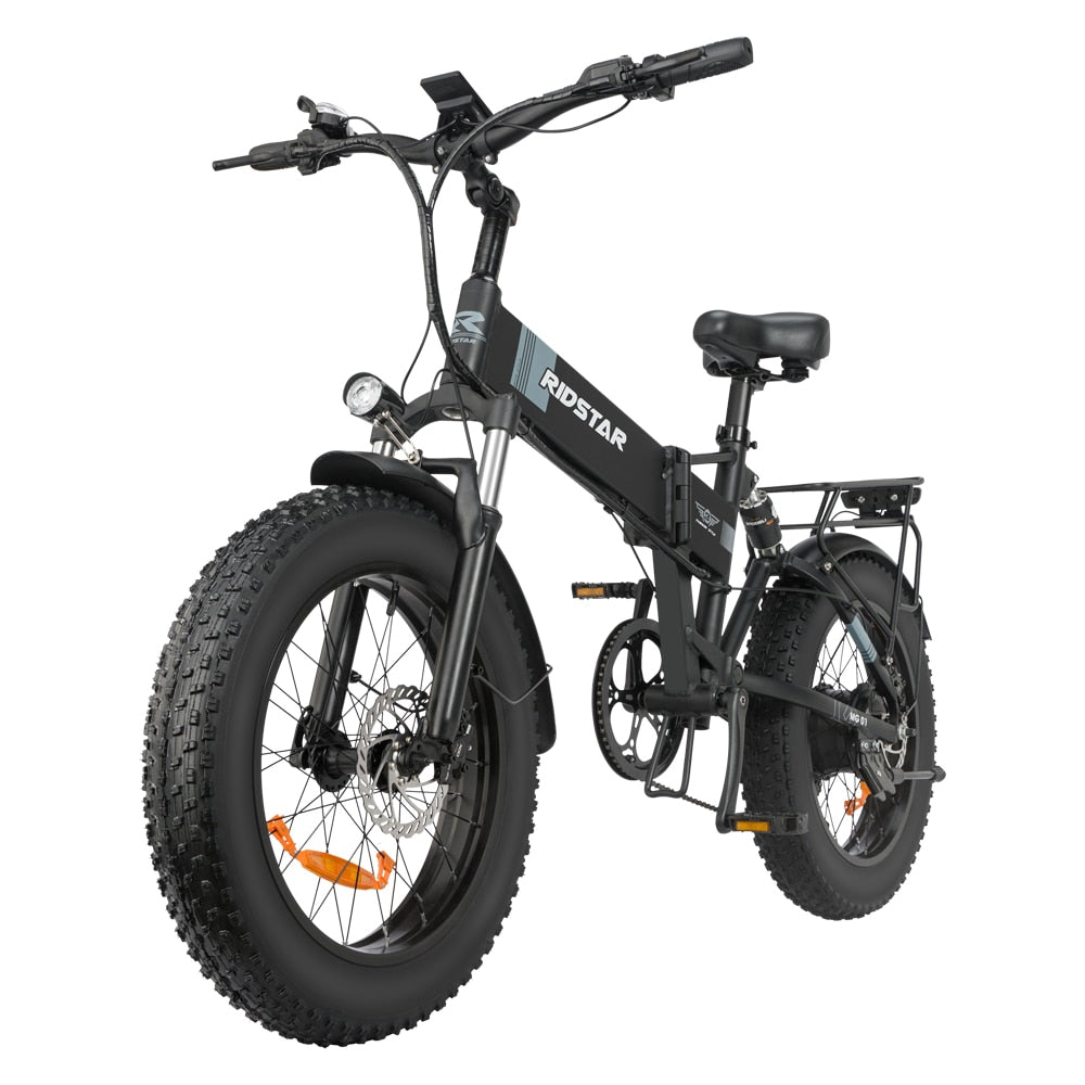 New Ridstar Winner Folding Electric Bike 1000W 48v 14AH Fat Tire Ebike Mountain Bike 20 Inch Electric Bicycle Cycling US Spot