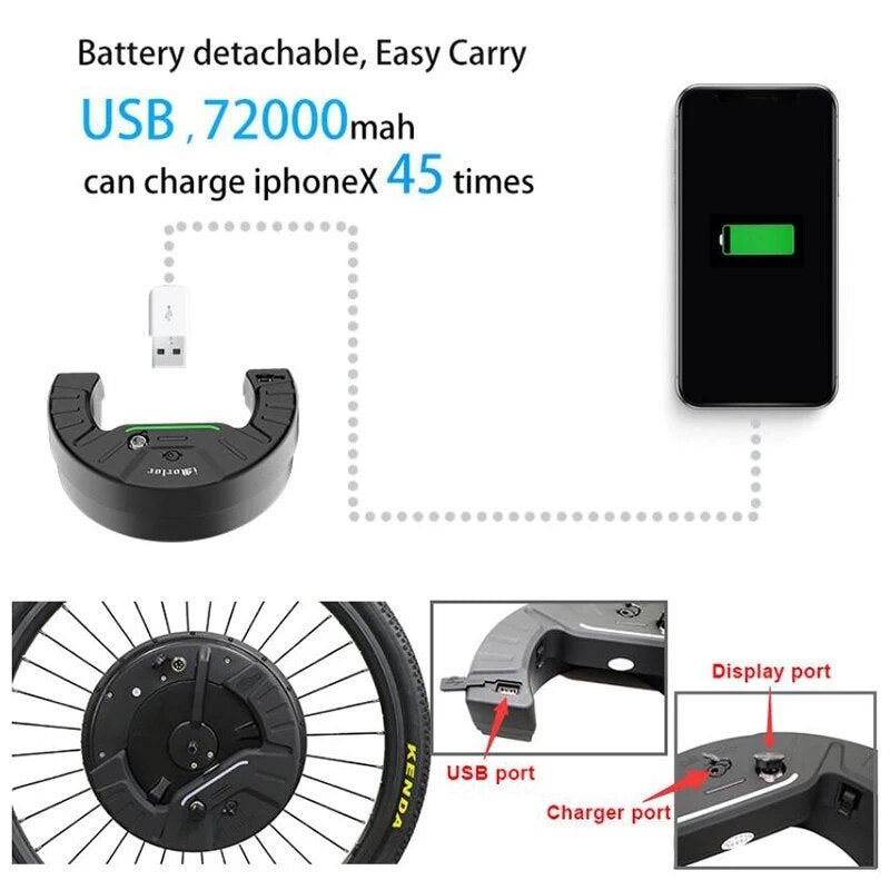 All in One Ebike Convertion Kit 40km/h E Bike Convertion Kit IMotor 3.0 Battery Inclusive Electric Bicycle Conversion Hub Motor