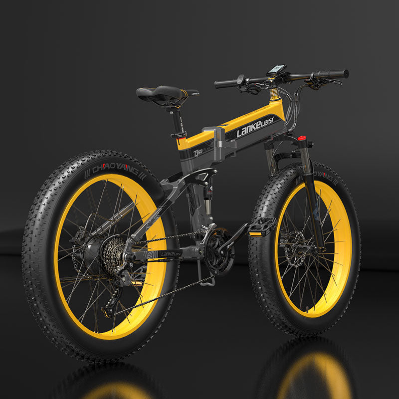 Lankeleisi 1000W Electric Bike Fat Ebike Folding E Bike 48v Electric Mountain Bicycle 26-Inch электрофетбайк Grasa Bicicleta