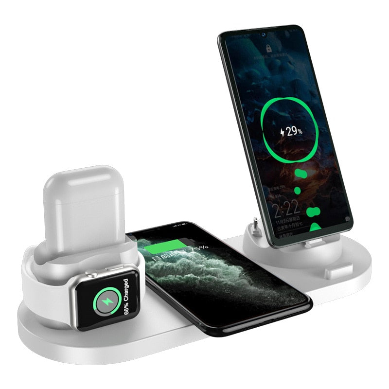 2022 Wireless Charger for iPhone 14 13 Fast Charger for iphone Fast Charging Pad for Apple Watch 6 in 1 Charging Dock Station