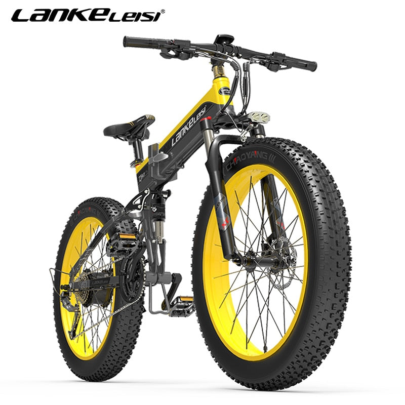Lankeleisi 1000W Electric Bike Fat Ebike Folding E Bike 48v Electric Mountain Bicycle 26-Inch электрофетбайк Grasa Bicicleta
