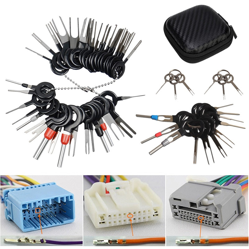 100PCS Wire Terminal Removal Tool Set – Car Electrical Pin Key For Connectors