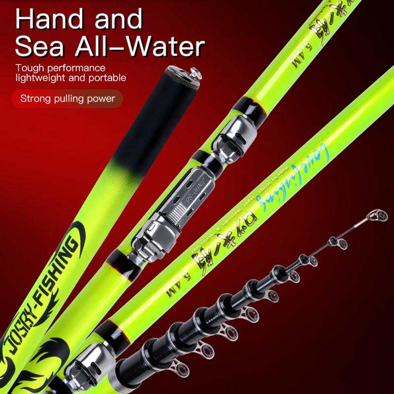 3.6M-6. Carbon Fiber Fishing Rod Or Rod Reel Combos Portable Telescopic Fishing Pole Spinning Reel Fishing Set