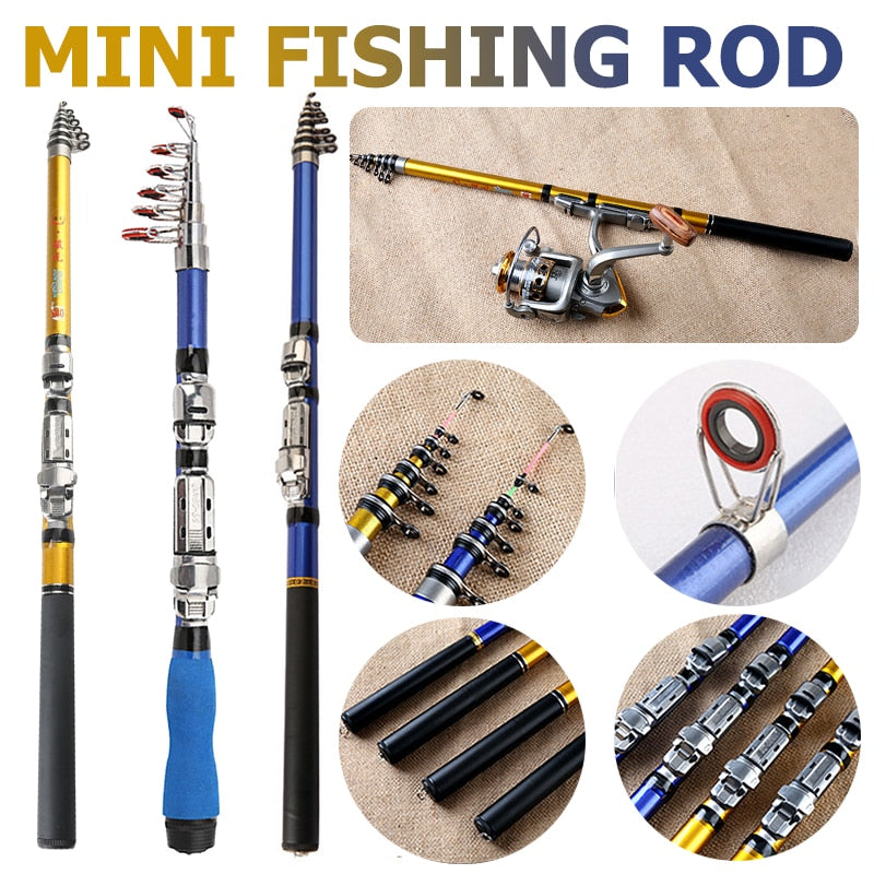 Carbon Fiber 1.5/1.8/2.1/2.4M Spinning Fishing Rod M Power Telescopic Rock Fishing Rod Carp Feeder Rod Surf Spinning Rod New