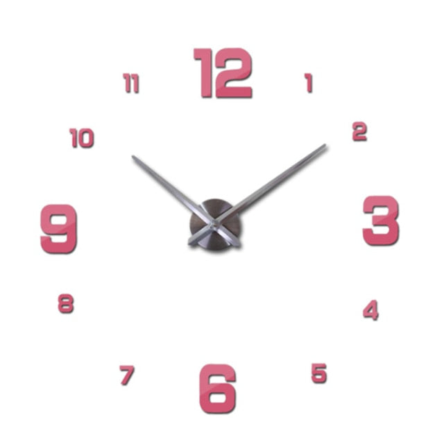 2021 New Arrival 3d Real Big Wall Clock Modern Design Rushed Quartz Clocks Fashion Watches Mirror Sticker Diy Living Room Decor