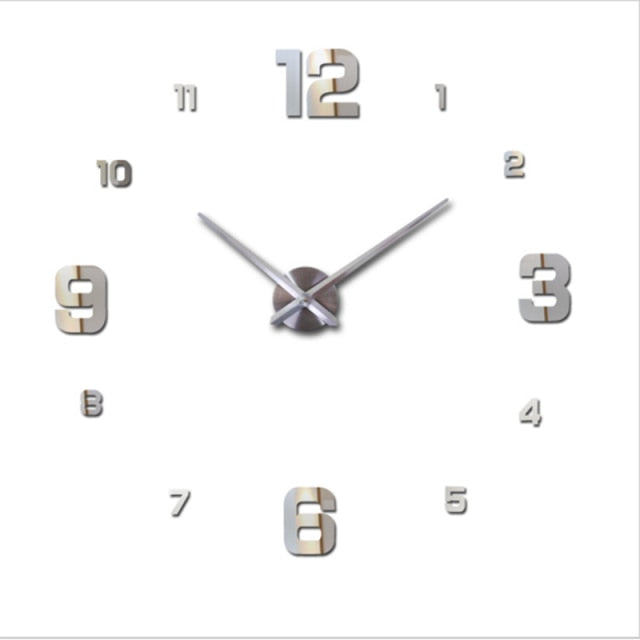 2021 New Arrival 3d Real Big Wall Clock Modern Design Rushed Quartz Clocks Fashion Watches Mirror Sticker Diy Living Room Decor