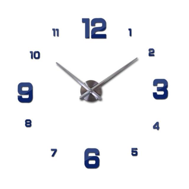 2021 New Arrival 3d Real Big Wall Clock Modern Design Rushed Quartz Clocks Fashion Watches Mirror Sticker Diy Living Room Decor
