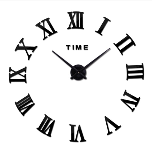 2021 New Diy Wall Clock 3D Home Decor Large Roman Mirror Fashion Modern Quartz Art Clocks living Room Watch Free Shipping
