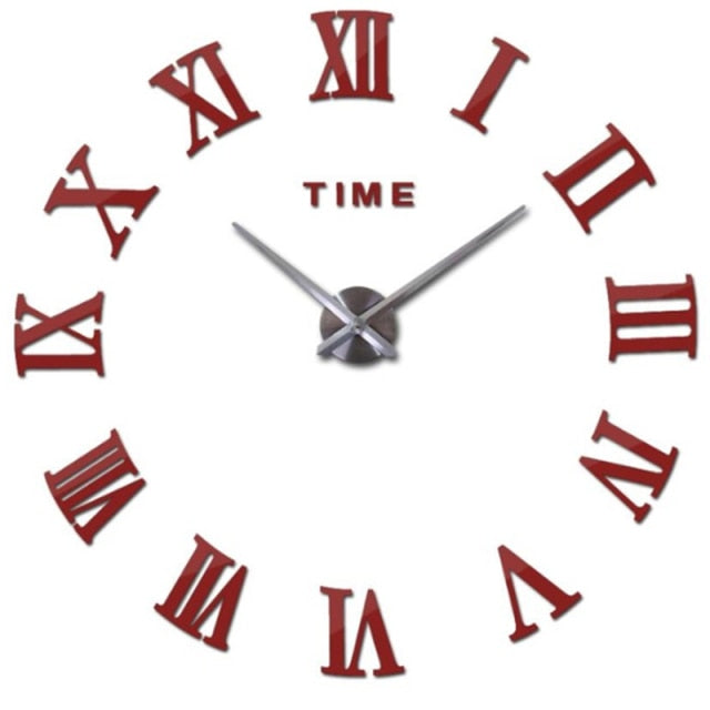 2021 New Diy Wall Clock 3D Home Decor Large Roman Mirror Fashion Modern Quartz Art Clocks living Room Watch Free Shipping