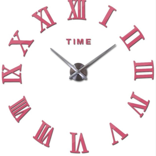 2021 New Diy Wall Clock 3D Home Decor Large Roman Mirror Fashion Modern Quartz Art Clocks living Room Watch Free Shipping