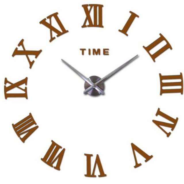 2021 New Diy Wall Clock 3D Home Decor Large Roman Mirror Fashion Modern Quartz Art Clocks living Room Watch Free Shipping
