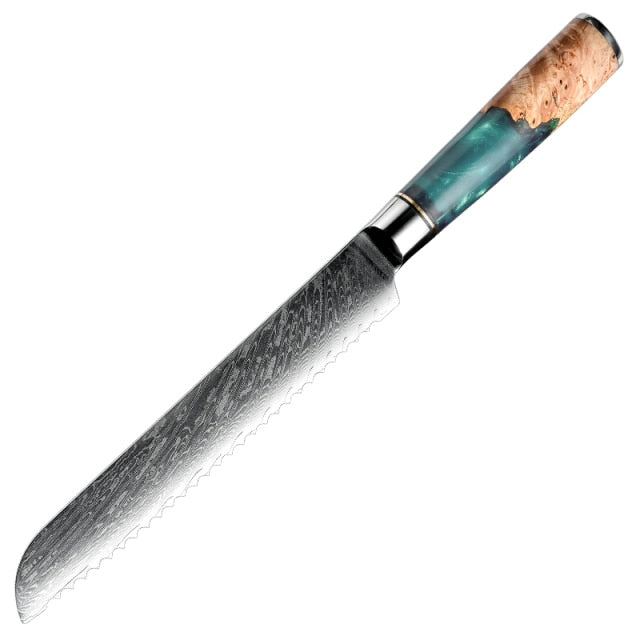 Grandsharp Damascus Kitchen Knives vg10 Japanese Stainless Steel Chef Santoku Cleaver Bread Utility Paring Knife Cooking Tools