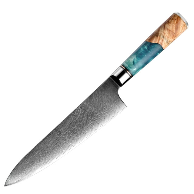 Grandsharp Damascus Kitchen Knives vg10 Japanese Stainless Steel Chef Santoku Cleaver Bread Utility Paring Knife Cooking Tools