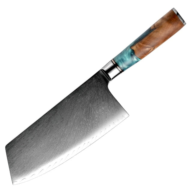 Grandsharp Damascus Kitchen Knives vg10 Japanese Stainless Steel Chef Santoku Cleaver Bread Utility Paring Knife Cooking Tools