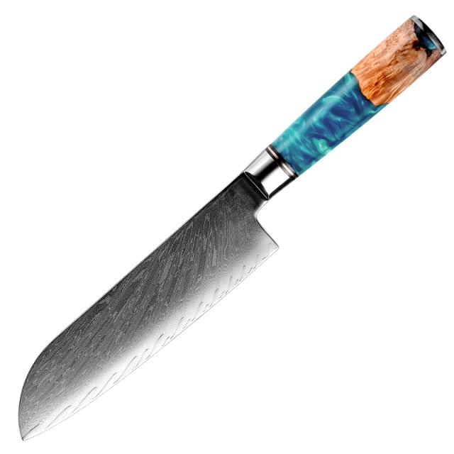Grandsharp Damascus Kitchen Knives vg10 Japanese Stainless Steel Chef Santoku Cleaver Bread Utility Paring Knife Cooking Tools