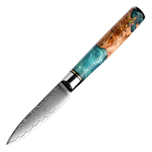 Grandsharp Damascus Kitchen Knives vg10 Japanese Stainless Steel Chef Santoku Cleaver Bread Utility Paring Knife Cooking Tools