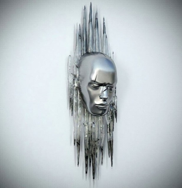 Abstract Metal Figure Statue Canvas Painting Wall Art Picture Couples Wing Baby Sculpture Lover Poster Prints Home Decor Gifts