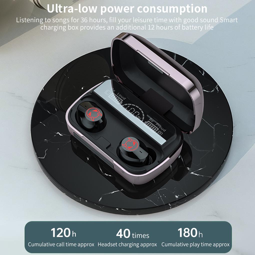 TWS Bluetooth 5.1 Earphones 1200mAh Charging Box Wireless Headphone M23 Stereo Sports Waterproof Earbuds Headsets For Xiaomi