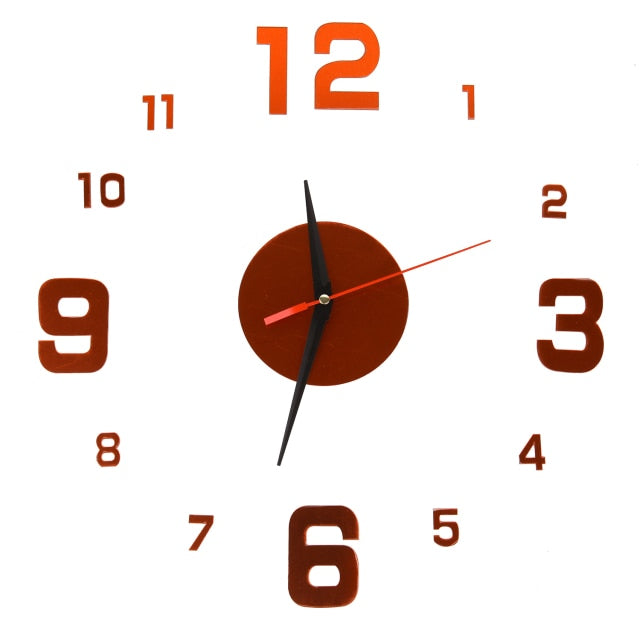 3D Big Size Geometry Wall Clock Mirror Sticker DIY Brief Living Room Meetting Room Decor Art Mirror Kids Room Home Decor