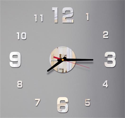 3D Big Size Geometry Wall Clock Mirror Sticker DIY Brief Living Room Meetting Room Decor Art Mirror Kids Room Home Decor