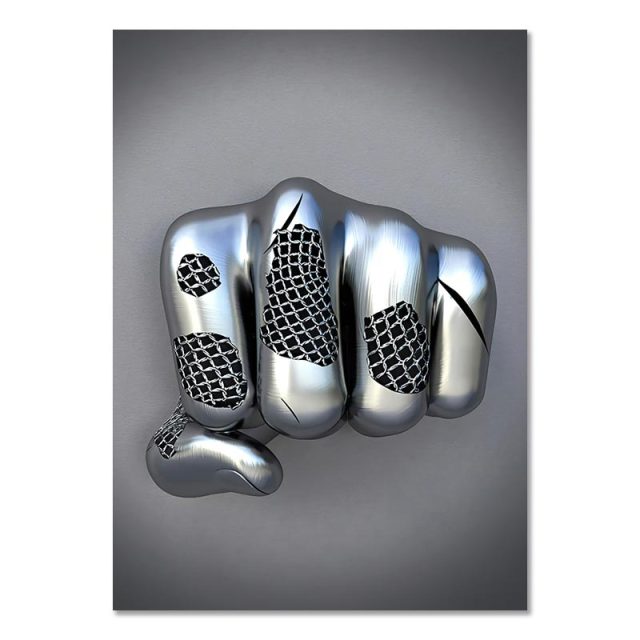 Metal Figure Statue Canvas Painting Romantic Abstract Posters Prints Wall Art Pictures Modern Living Room Decorations for Home