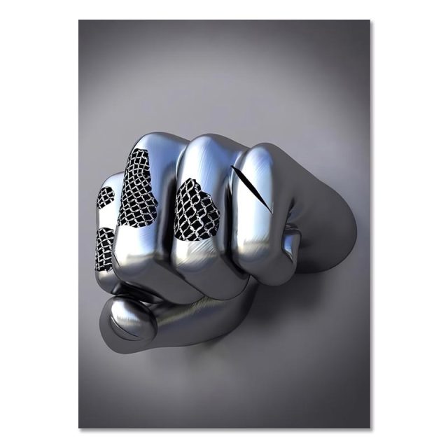 Metal Figure Statue Canvas Painting Romantic Abstract Posters Prints Wall Art Pictures Modern Living Room Decorations for Home