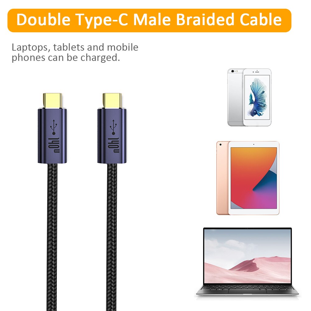 140W Type C PD3.1 Fast Charging Cable Adapter USB C to Type C Cable Cord for MacBook Pro/ Air for iPad for iPhone Samsung