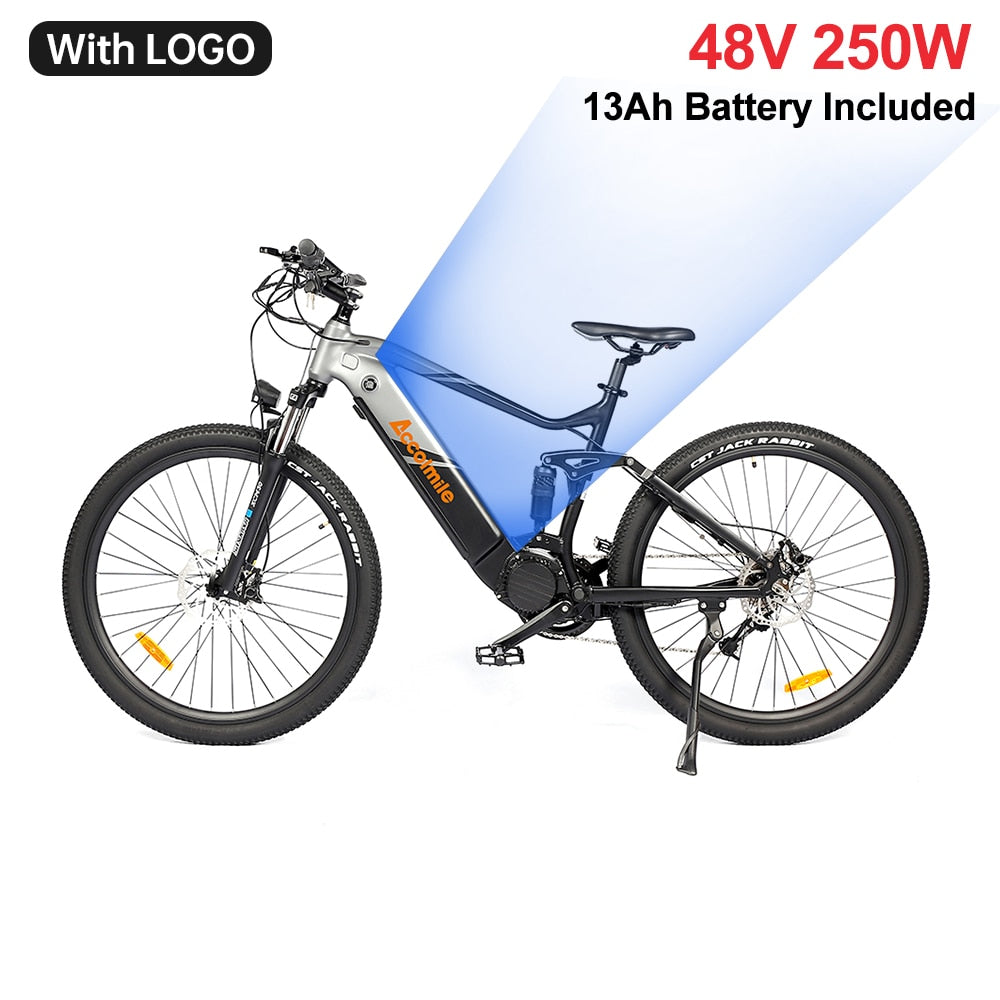 Accolmile Electric Bike 29 27.5 inch Mountain eBike Powerful 750W 500W 250W BAFANG Mid Drive Motor eMTB Adult Bicycle 8 Speed