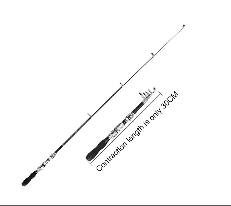 Fishing Rod Carbon Fiber  Telescopic Ultra-light Hard Pole For Freshwater Fishing Pole Entertainment Mini Travel Rod 36*2*2