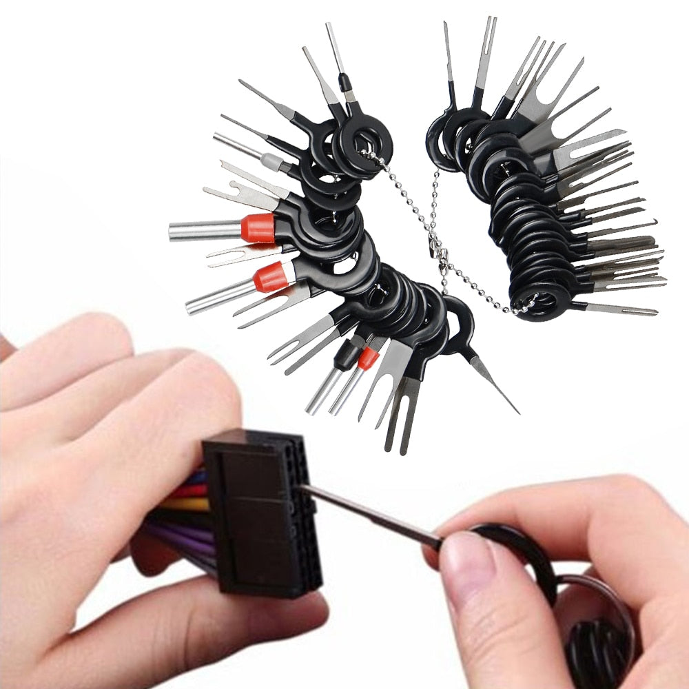 11/18/26Pcs Car Terminal Removal Repair Tools Electrical Wiring Crimp Connector Pin Extractor Kit Keys Automotive Plug Pullers