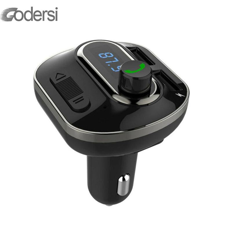 Handsfree Bluetooth FM Transmitter Aux FM Modulator Car Kit Car Audio MP3 Player Dual USB Car Charger with 3.1A Quick Charge
